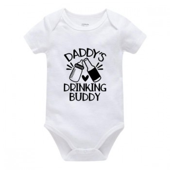 Body personalizat cu mesaj "Daddy's drinking-buddy"