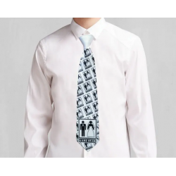 Cravata personalizata cu mesaj "Game over" 