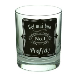 Pahar whisky - "Cel mai bun prof(a)" 200 ml
