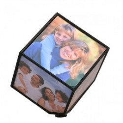 Cub rotativ personalizat cu 6 fotografii, 11 x 11 cm