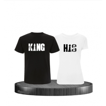 Set tricouri cuplu "Her King/His Queen"