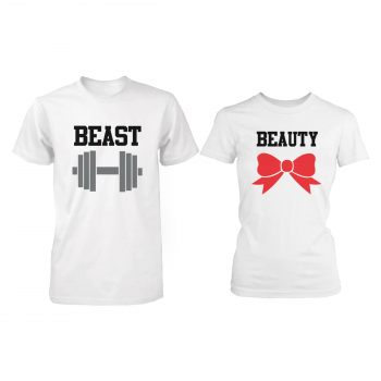 Set tricouri personalizate Beauty + Beast