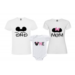 Set tricouri personalizate Mom + Dad + body 
