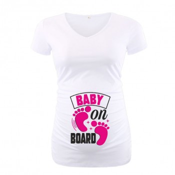 Tricou "Baby on board", roz