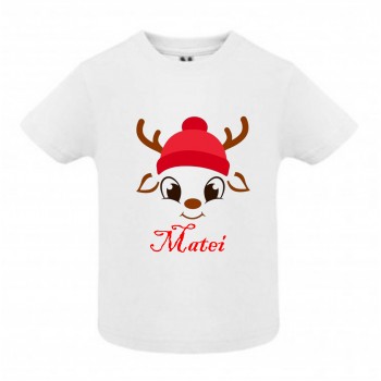 Tricou personalizat ren cu nume pentru copii