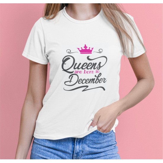 Tricou personalizat "Queens are born in ..."